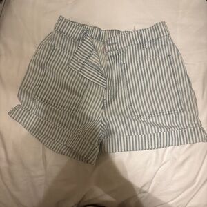 Sundry Blue and White Striped Women's Bermudas